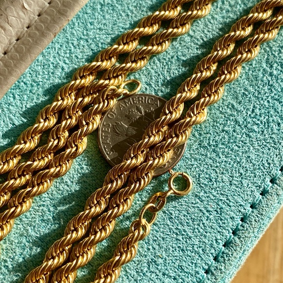 18K Italian Gold Rope Chain - Picture 2 of 5